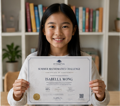 Isabella Wong with a Maths Challenge certificate