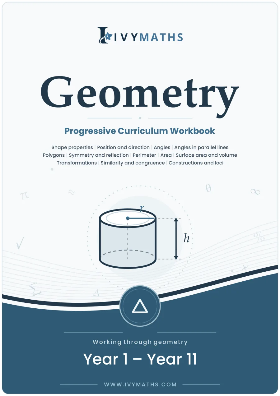 The cover of the Ivy Books Geometry workbook